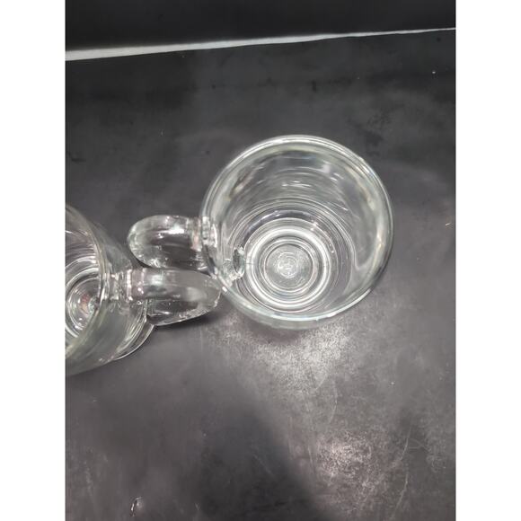 Etched Glass Coffee Mugs, His & Hers Pedestal Cups, Set of 2, Couples Coffee Set - Picture 6 of 9